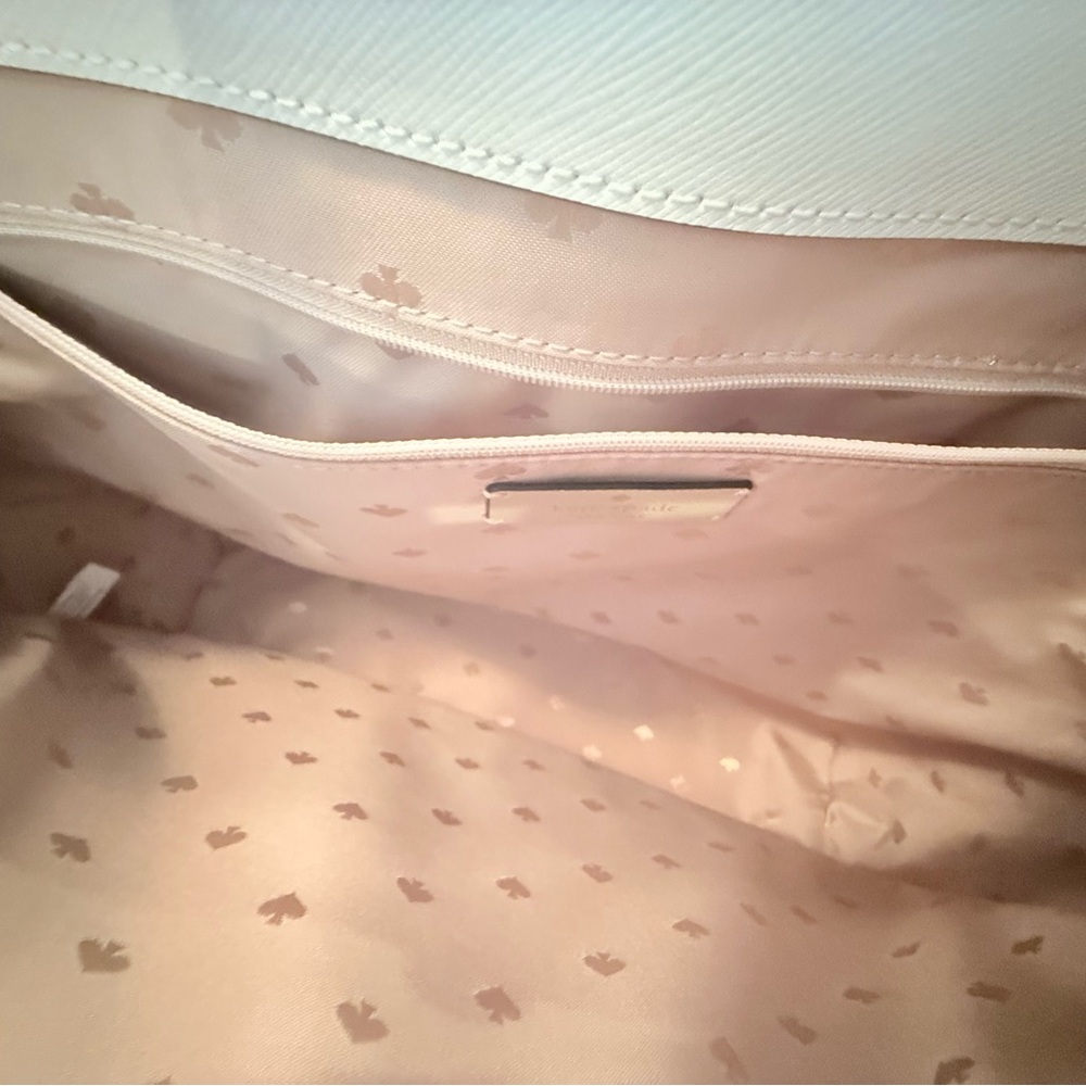 Kate Spade Saffiano Leather Colorblock Staci Laptop Large Tote Warm Beige $450 - Picture 11 of 16